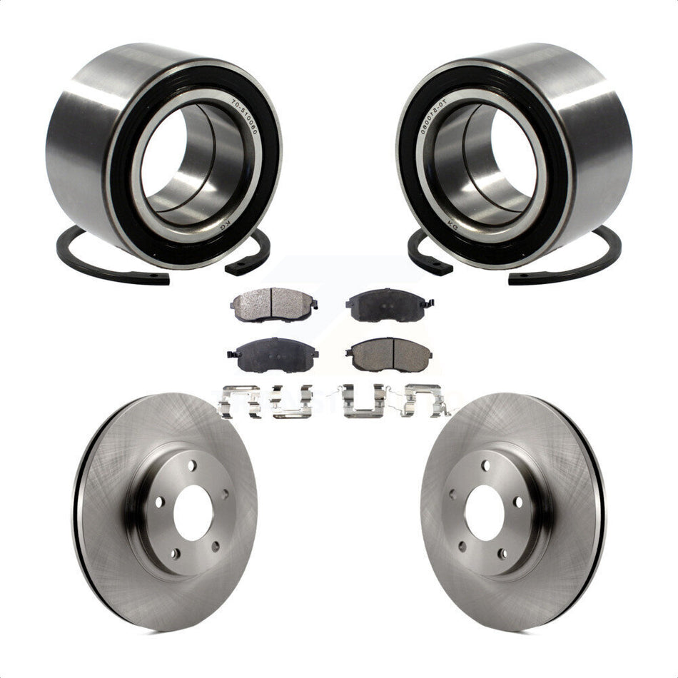 Front Wheel Bearing With Disc Brake Rotors And Ceramic Pads Kit For Nissan Altima Maxima Infiniti I35 INFINITI KBB-100114