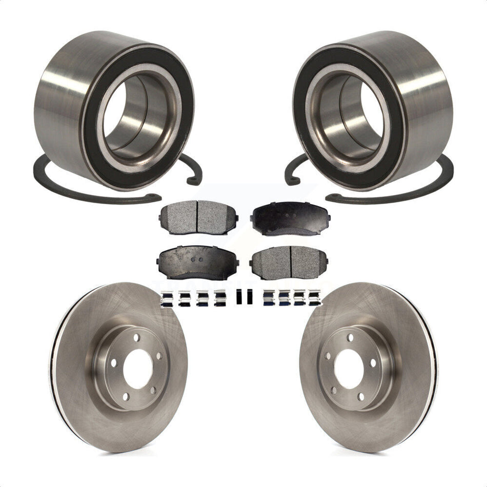 Front Wheel Bearing With Disc Brake Rotors And Ceramic Pads Kit For Ford Edge Lincoln MKX KBB-100126