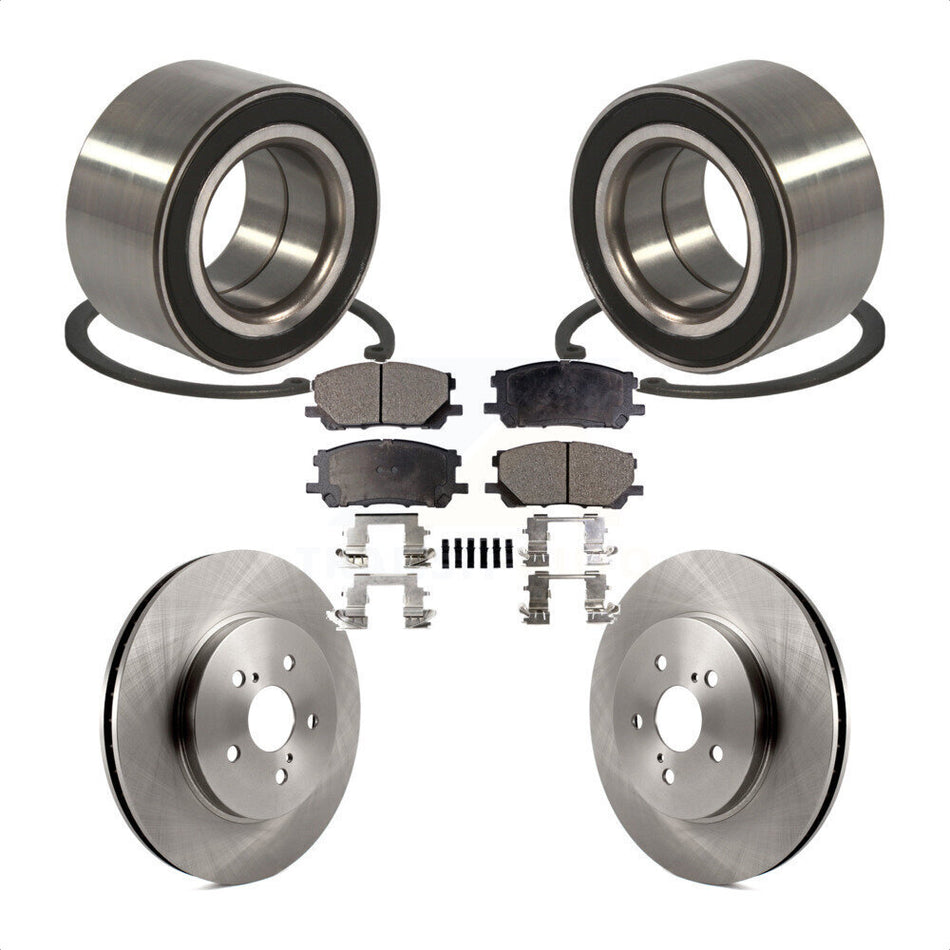 Front Wheel Bearing With Disc Brake Rotors And Ceramic Pads Kit For Lexus Toyota Highlander RX350 RX330 RX400h KBB-100136
