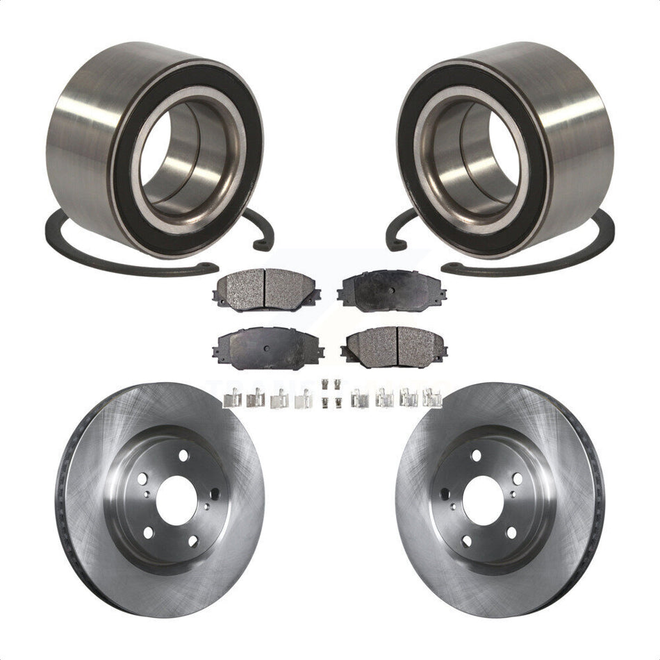 Front Wheel Bearing With Disc Brake Rotors And Ceramic Pads Kit For Toyota Matrix Pontiac Vibe KBB-100138
