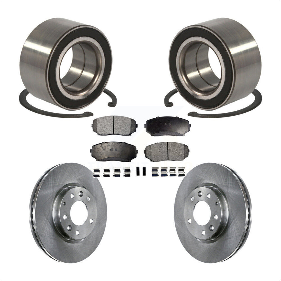 Front Wheel Bearing With Disc Brake Rotors And Ceramic Pads Kit For Ford Edge Mazda CX-7 Lincoln MKX KBB-100142
