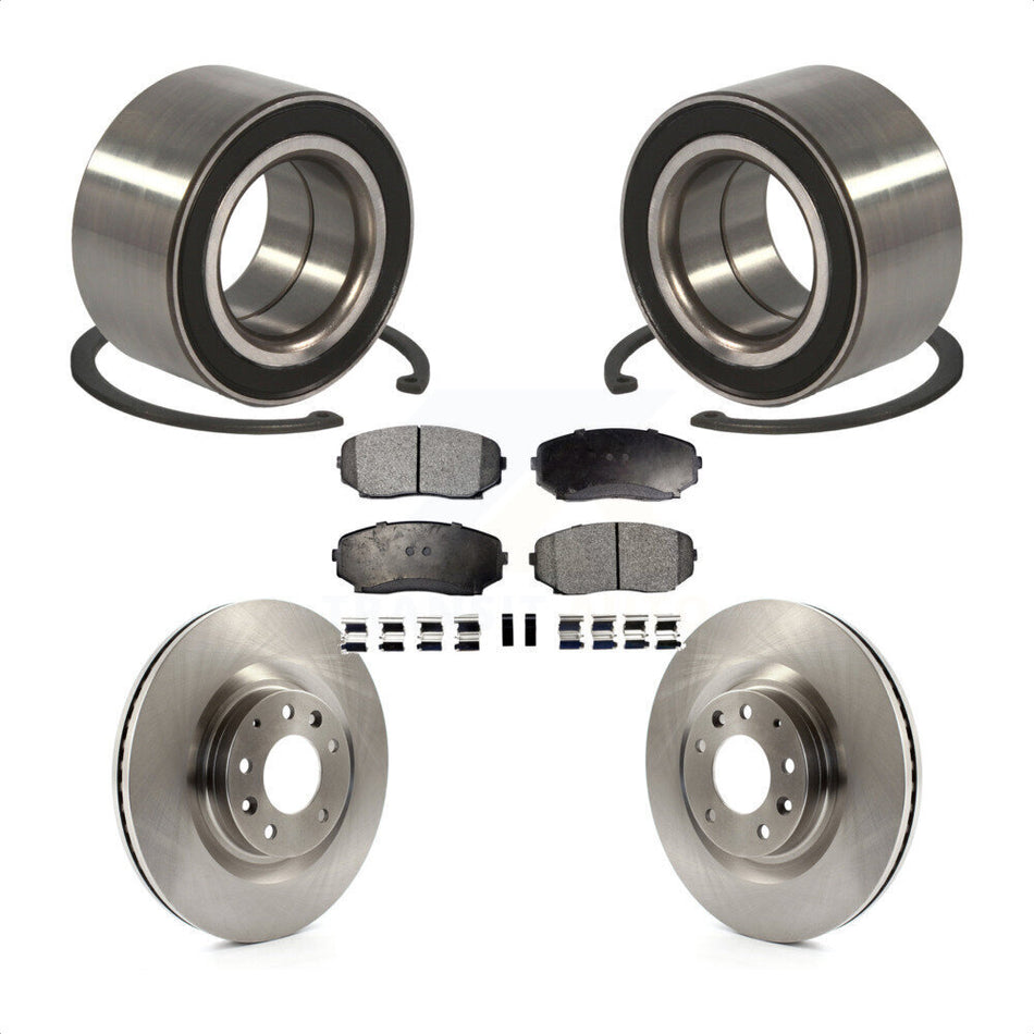 Front Wheel Bearing With Disc Brake Rotors And Ceramic Pads Kit For 2007-2015 Mazda CX-9 KBB-100143
