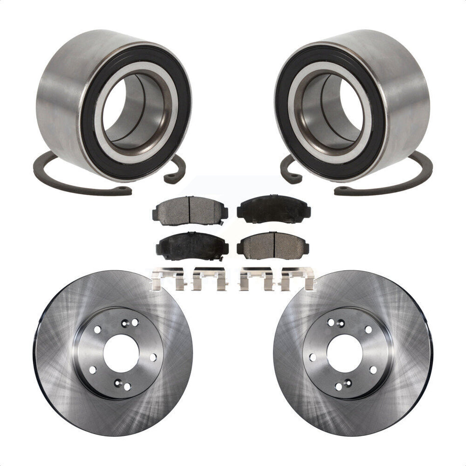 Front Wheel Bearing Brake Rotor Pads Kit For Honda Accord With 282mm Diameter KBB-100155