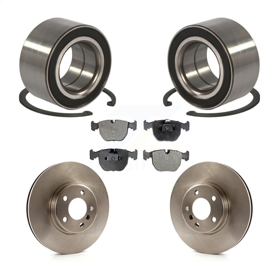 Front Wheel Bearing With Disc Brake Rotors And Ceramic Pads Kit For BMW X5 KBB-100184