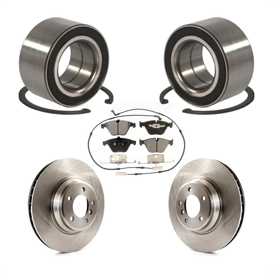 Front Wheel Bearing With Disc Brake Rotors And Ceramic Pads Kit For BMW 335i xDrive 335xi KBB-100190