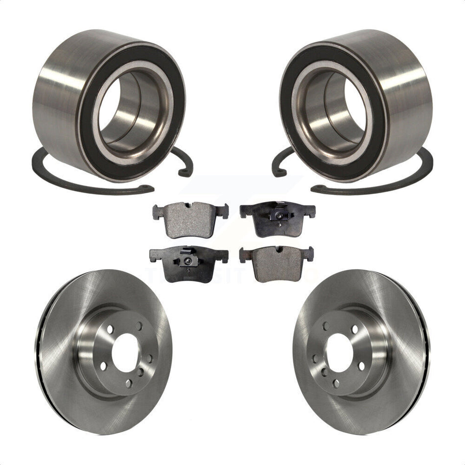 Front Wheel Bearing With Disc Brake Rotors And Ceramic Pads Kit For 2011-2012 BMW X3 KBB-100193