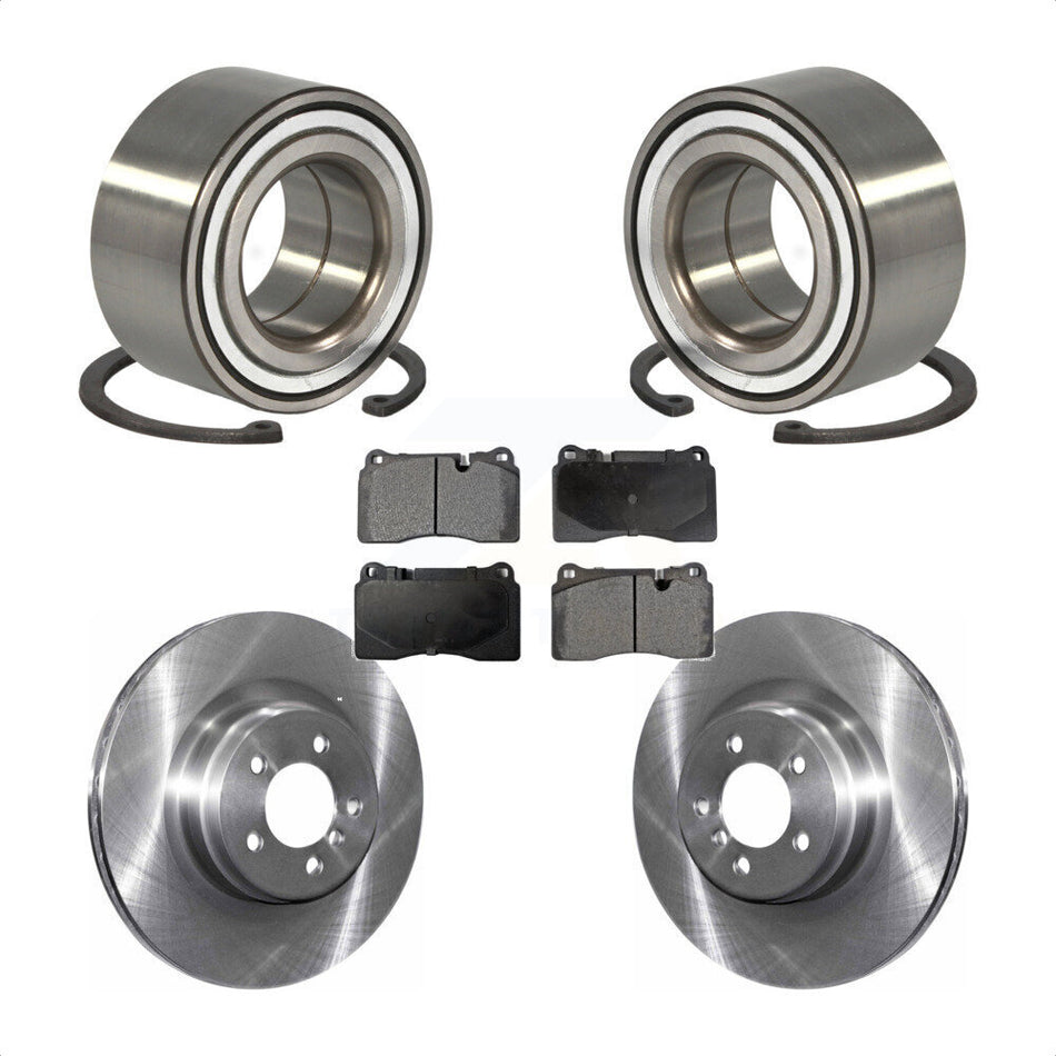 Front Wheel Bearing With Disc Brake Rotors And Ceramic Pads Kit For 2006-2009 Land Rover Range Supercharged KBB-100196