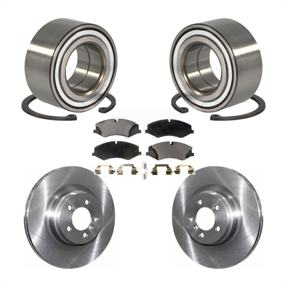 Front Wheel Bearing With Disc Brake Rotors And Ceramic Pads Kit For 2010-2012 Land Rover Range Naturally Aspirated KBB-100197