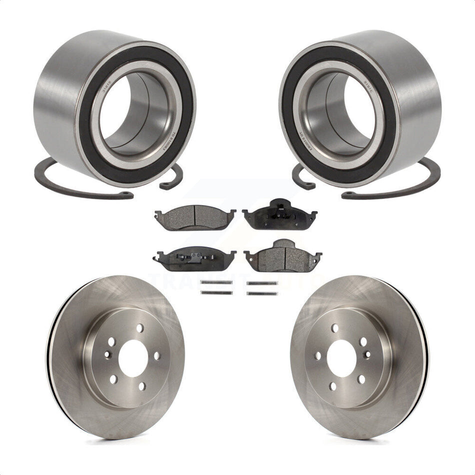 Front Wheel Bearing With Disc Brake Rotors And Ceramic Pads Kit For Mercedes-Benz ML320 ML350 ML430 KBB-100203