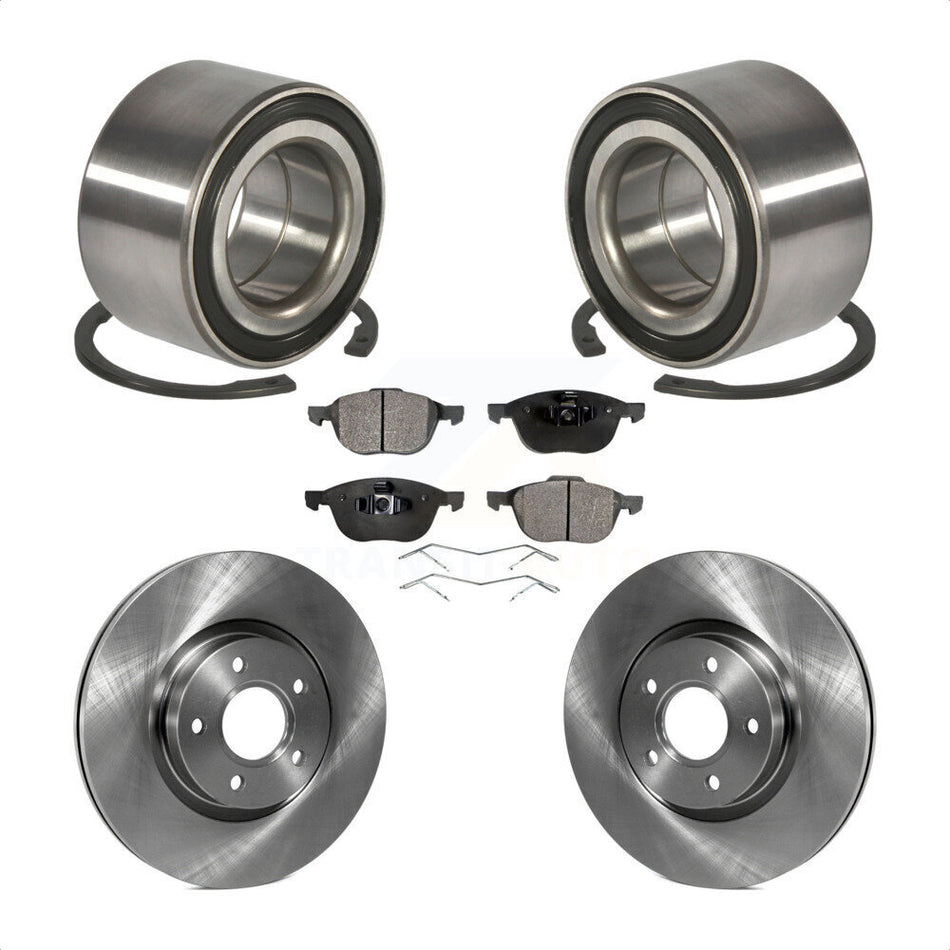 Front Wheel Bearing With Disc Brake Rotors And Ceramic Pads Kit For Ford Escape C-Max KBB-100298