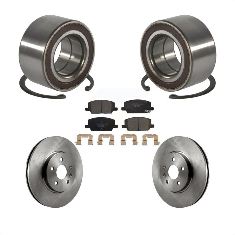 Front Wheel Bearing With Disc Brake Rotors And Ceramic Pads Kit For Chevrolet Trax Buick Encore KBB-100333