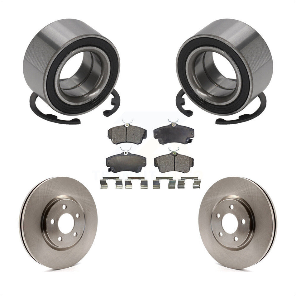 Front Wheel Bearing With Disc Brake Rotors And Ceramic Pads Kit For Chrysler PT Cruiser Dodge Neon KBB-100343