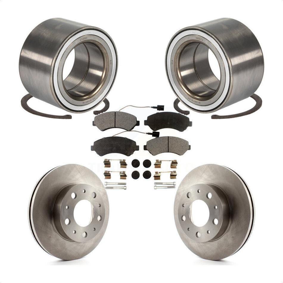Front Wheel Bearing With Disc Brake Rotors And Ceramic Pads Kit For Ram ProMaster 1500 2500 3500 KBB-100357