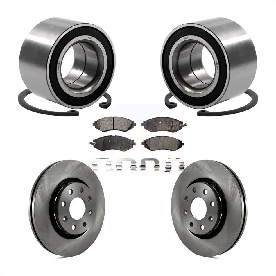 Front Wheel Bearing With Disc Brake Rotors And Ceramic Pads Kit For Chevrolet Aveo Spark Aveo5 Pontiac G3 Suzuki Wave Wave5 Swift+ KBB-100358
