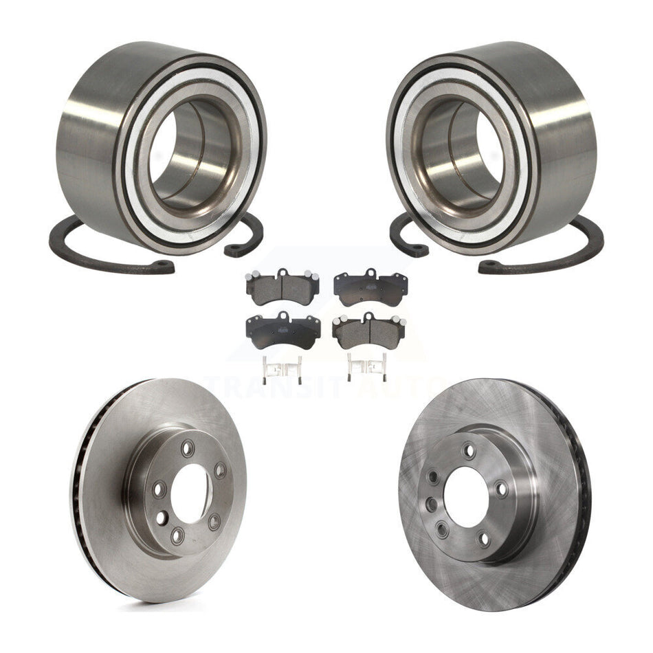 Front Wheel Bearing With Disc Brake Rotors And Ceramic Pads Kit For Porsche Cayenne Volkswagen Touareg KBB-100359