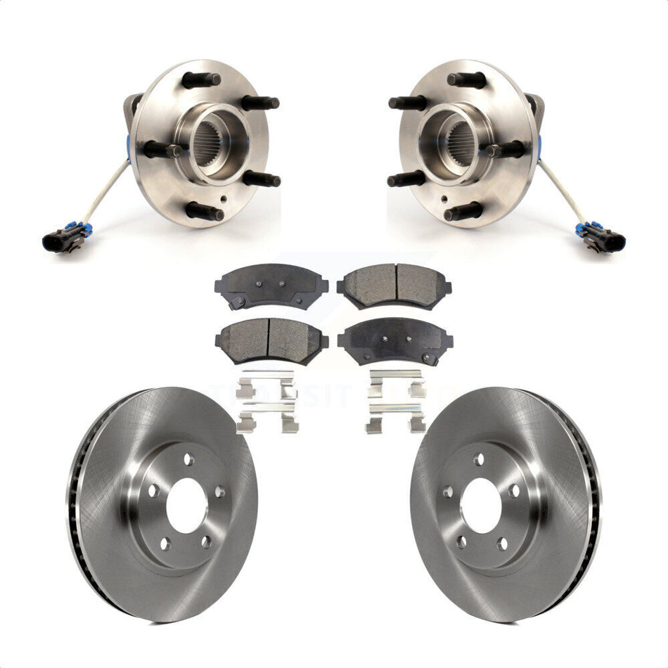 Front Hub Bearing Disc Brake Rotor Pads Kit For Chevrolet Buick Impala LeSabre Monte Carlo Park Avenue Cadillac Pontiac Bonneville DeVille Oldsmobile Eldorado Aurora Intrigue KBB-100414