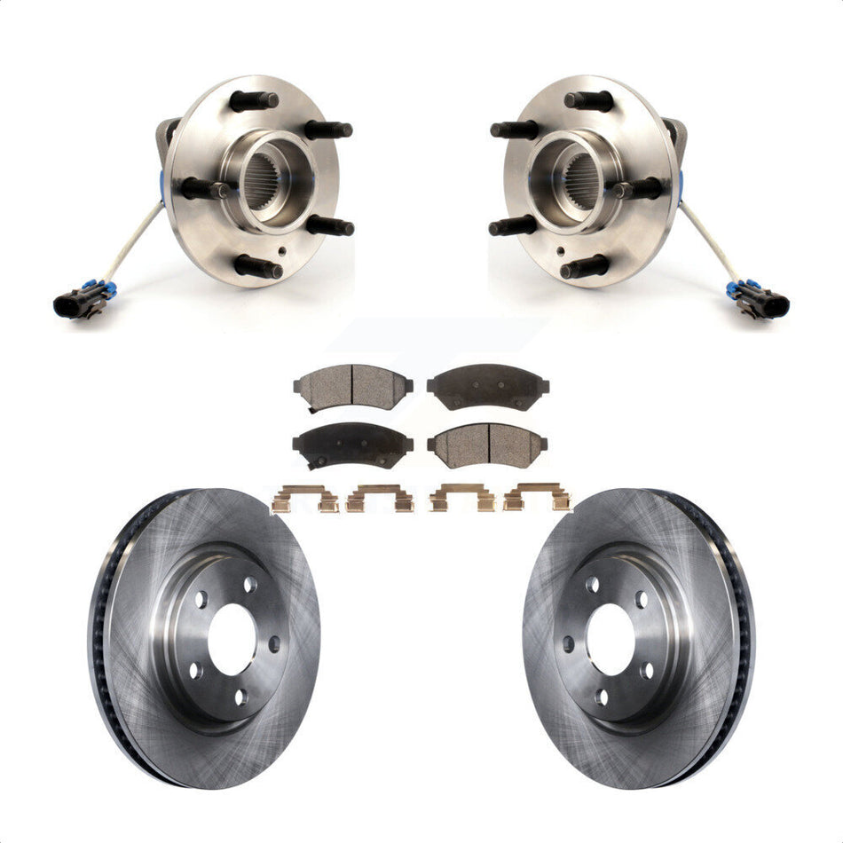 Front Hub Bearing Assembly With Disc Brake Rotors And Ceramic Pads Kit For Pontiac Grand Prix Buick LaCrosse Chevrolet Uplander Montana Terraza Allure KBB-100418