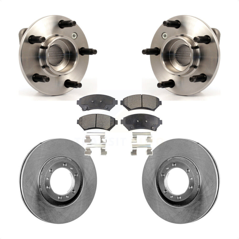 Front Hub Bearing Assembly With Disc Brake Rotors And Ceramic Pads Kit For Buick Century Chevrolet Venture Pontiac Montana Regal Grand Prix KBB-100450