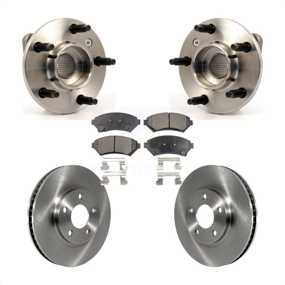 Front Hub Bearing Assembly With Disc Brake Rotors And Ceramic Pads Kit For Chevrolet Impala Monte Carlo Non-ABS KBB-100451