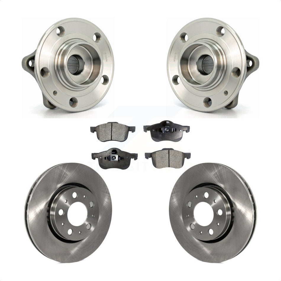 Front Hub Bearing Assembly With Disc Brake Rotors And Ceramic Pads Kit For Volvo S60 V70 XC70 S80 KBB-100481