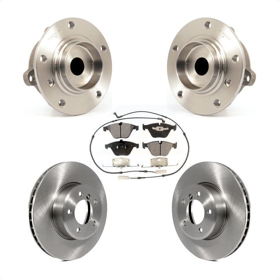 Front Hub Bearing Assembly With Disc Brake Rotors And Ceramic Pads Kit For BMW 530i 528i 525i KBB-100498