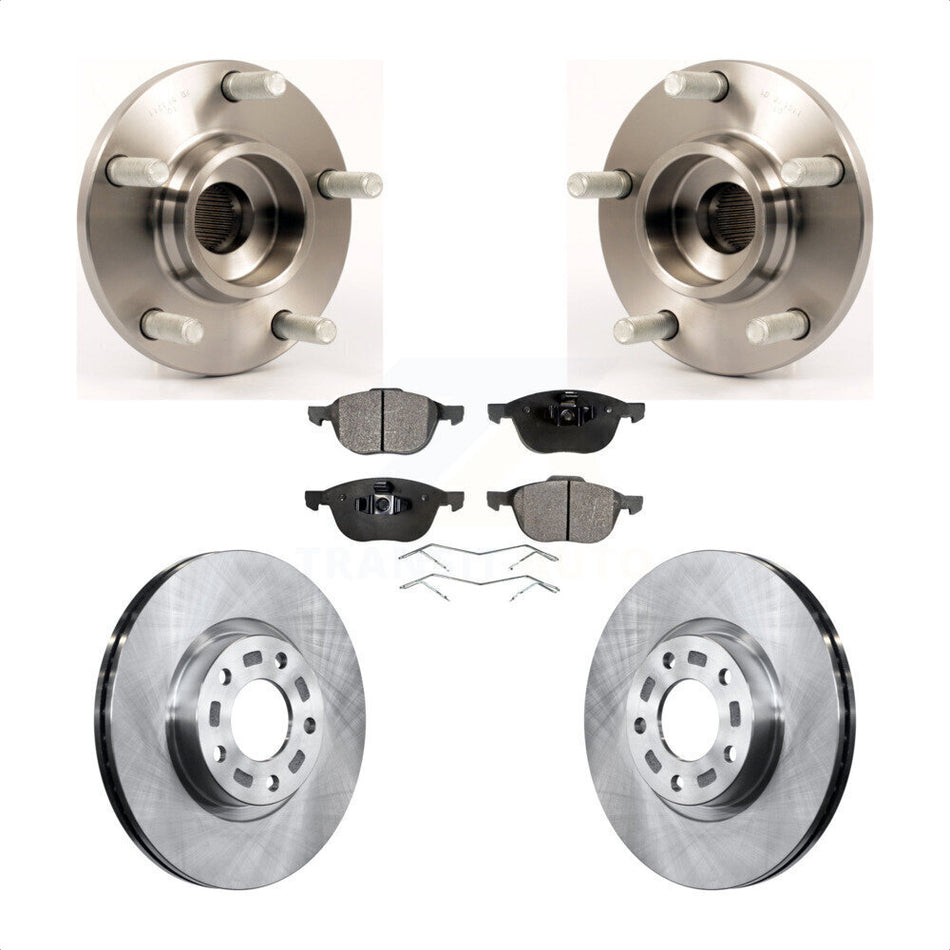 Front Hub Bearing Assembly With Disc Brake Rotors And Ceramic Pads Kit For Mazda 3 2.3L KBB-100501