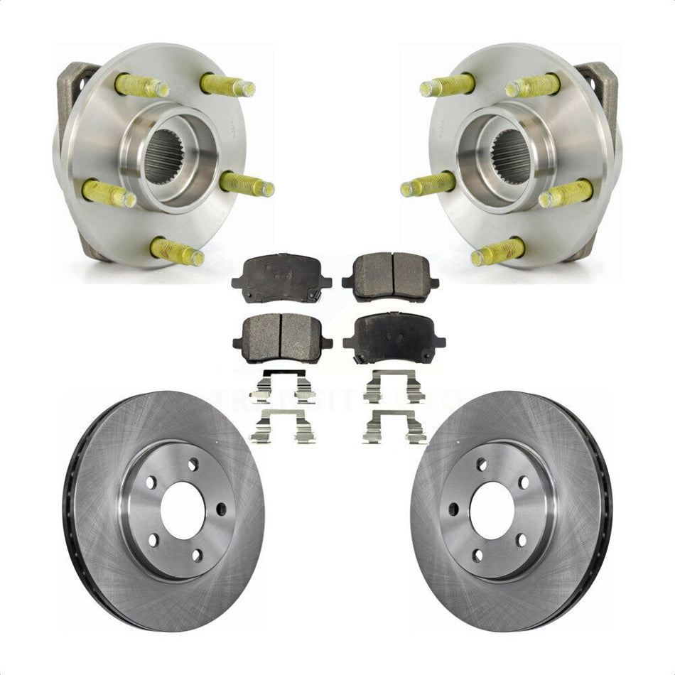 Front Hub Bearing Assembly With Disc Brake Rotors And Ceramic Pads Kit For Chevrolet Malibu KBB-100509