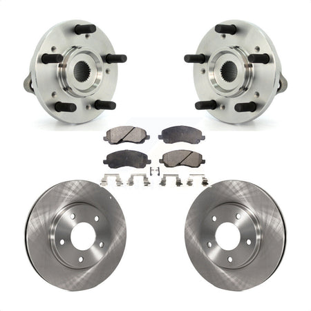Front Hub Bearing Assembly Disc Brake Rotors And Pads Kit For 2010-2012 Mitsubishi Galant KBB-100511