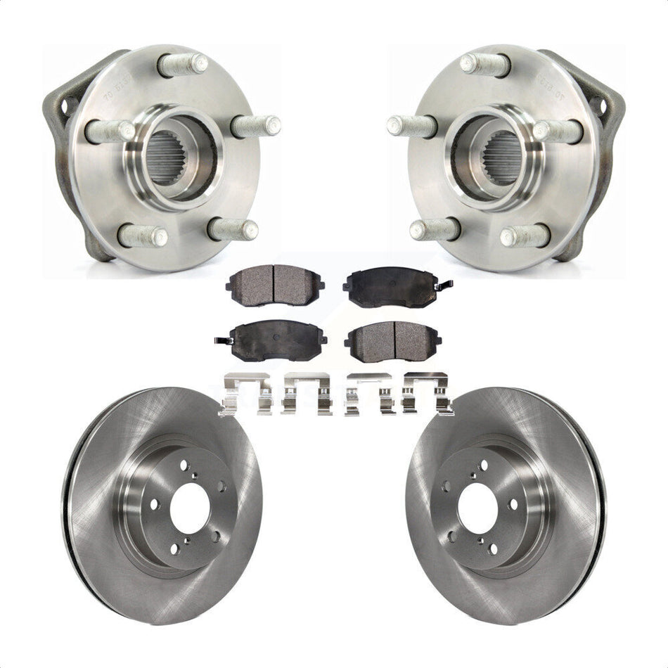 Front Hub Bearing Assembly With Disc Brake Rotors And Ceramic Pads Kit For Subaru Impreza Legacy KBB-100515