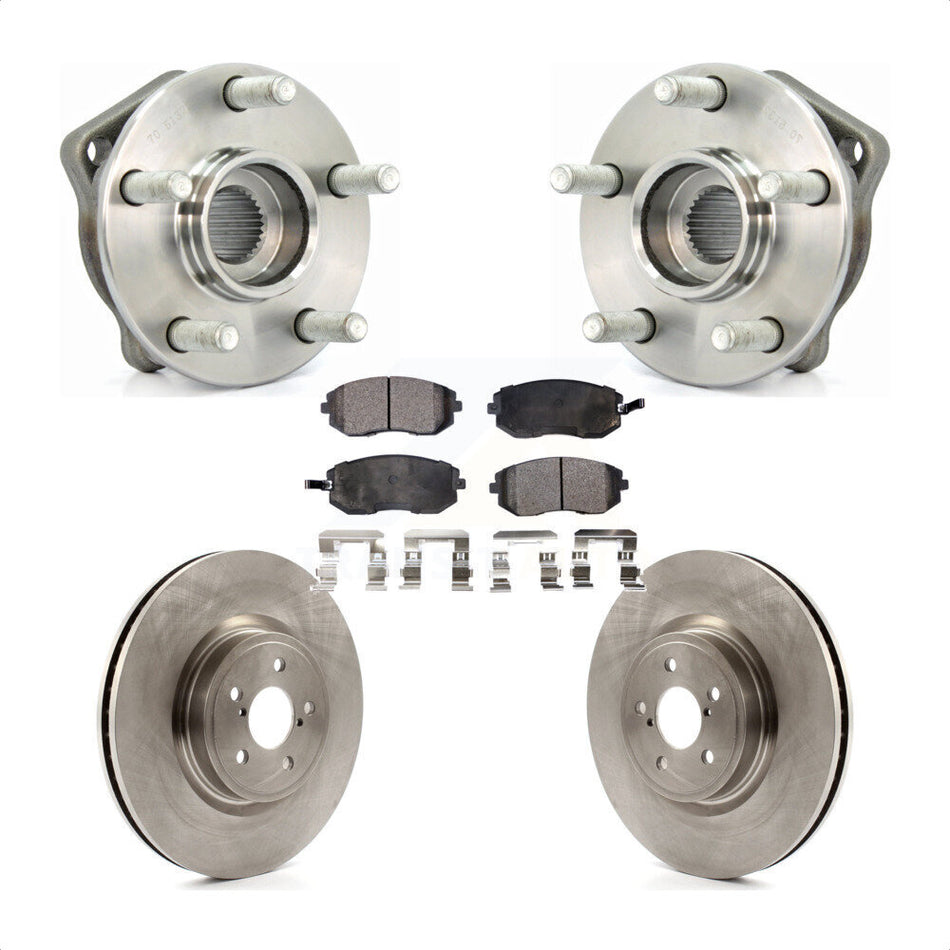 Front Hub Bearing Assembly With Disc Brake Rotors And Ceramic Pads Kit For Subaru Legacy KBB-100521