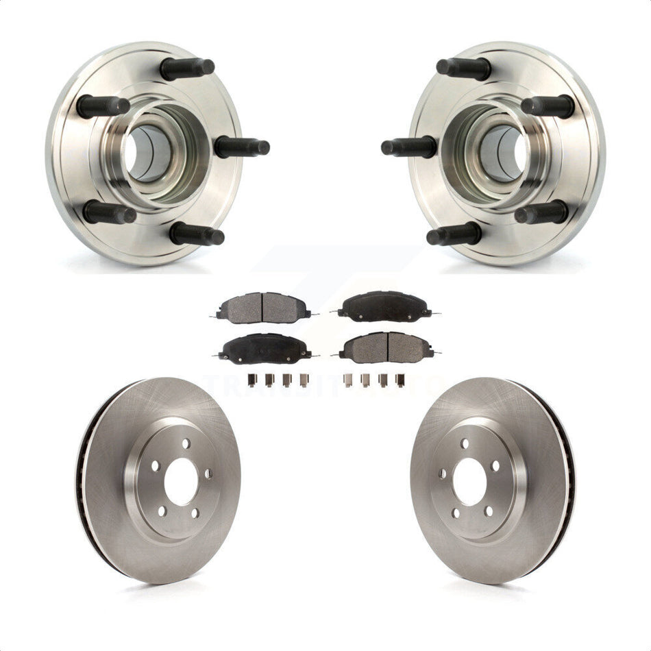 Front Hub Bearing Assembly With Disc Brake Rotors And Ceramic Pads Kit For Ford Mustang KBB-100524