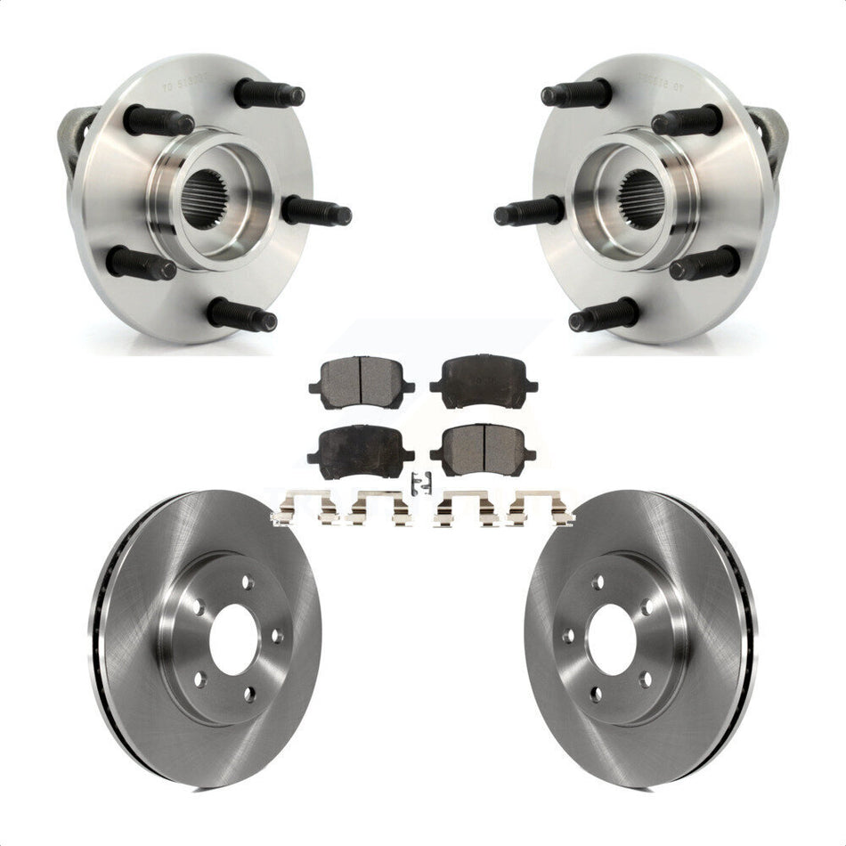 Front Hub Bearing Assembly With Disc Brake Rotors And Ceramic Pads Kit For Chevrolet HHR KBB-100542