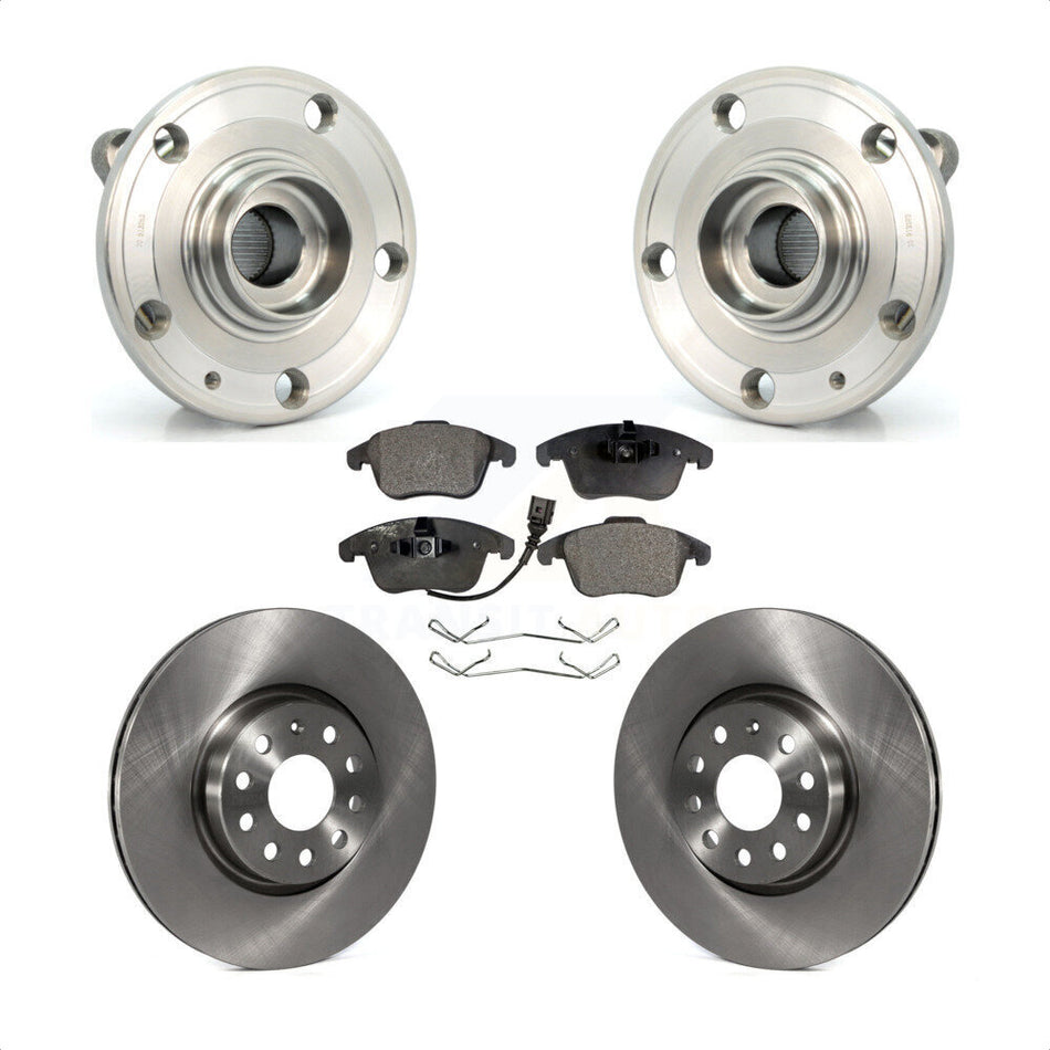 Front Hub Bearing Assembly With Disc Brake Rotors And Ceramic Pads Kit For Volkswagen Passat Tiguan Audi Q3 Quattro Limited KBB-100553
