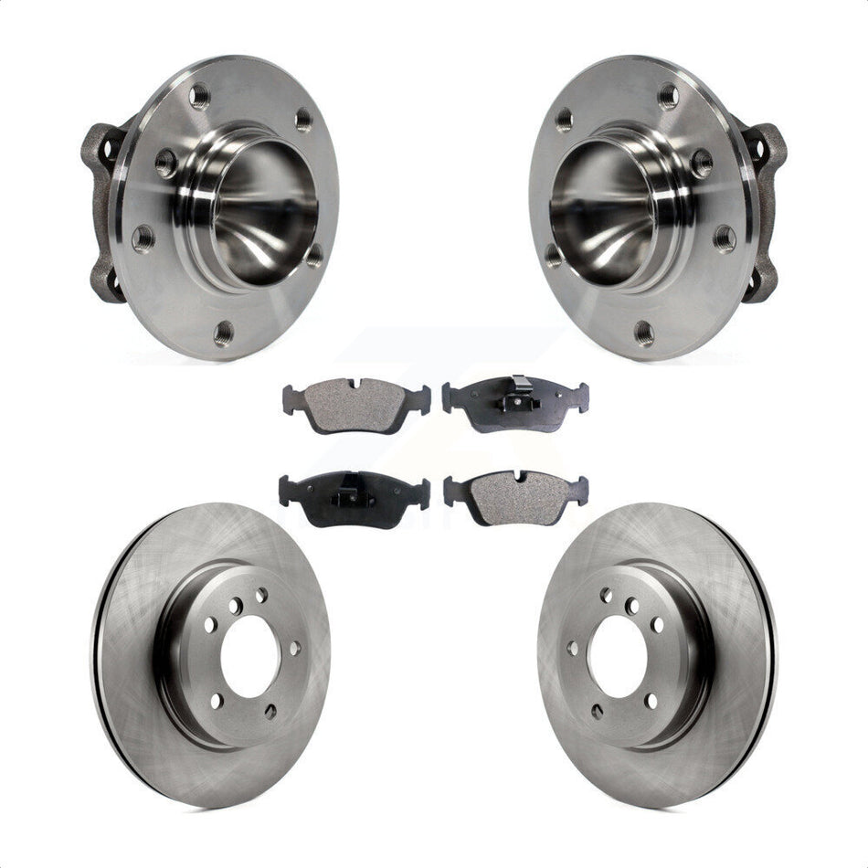 Front Hub Bearing Assembly With Disc Brake Rotors And Ceramic Pads Kit For 2006 BMW 325Ci KBB-100560