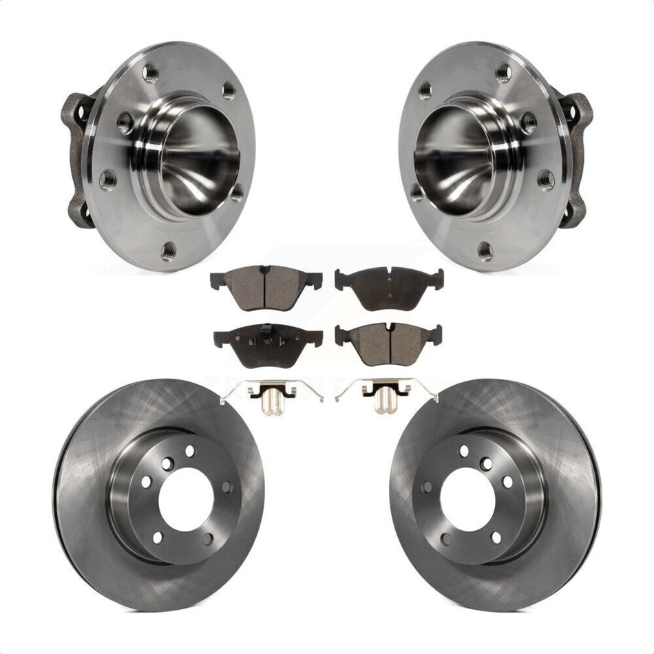 Front Hub Bearing Assembly With Disc Brake Rotors And Ceramic Pads Kit For BMW 328i 325i 128i 323i KBB-100562