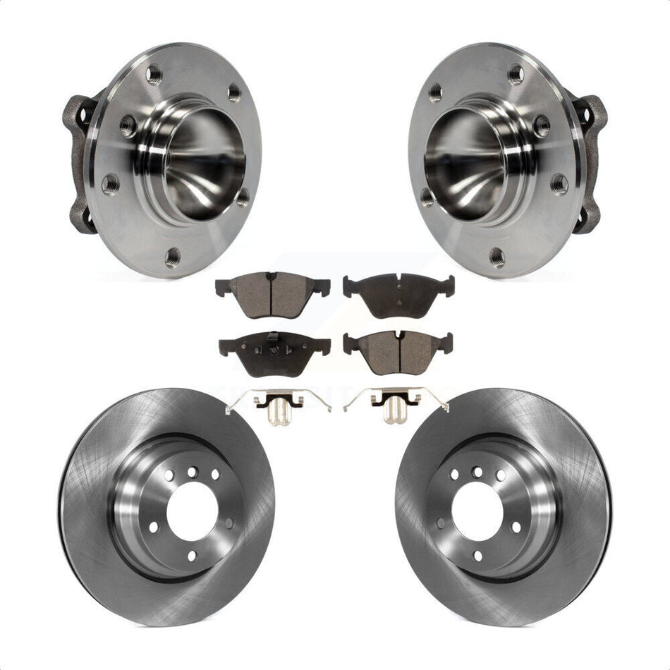 Front Hub Bearing Assembly With Disc Brake Rotors And Ceramic Pads Kit For 2006 BMW 330i KBB-100565