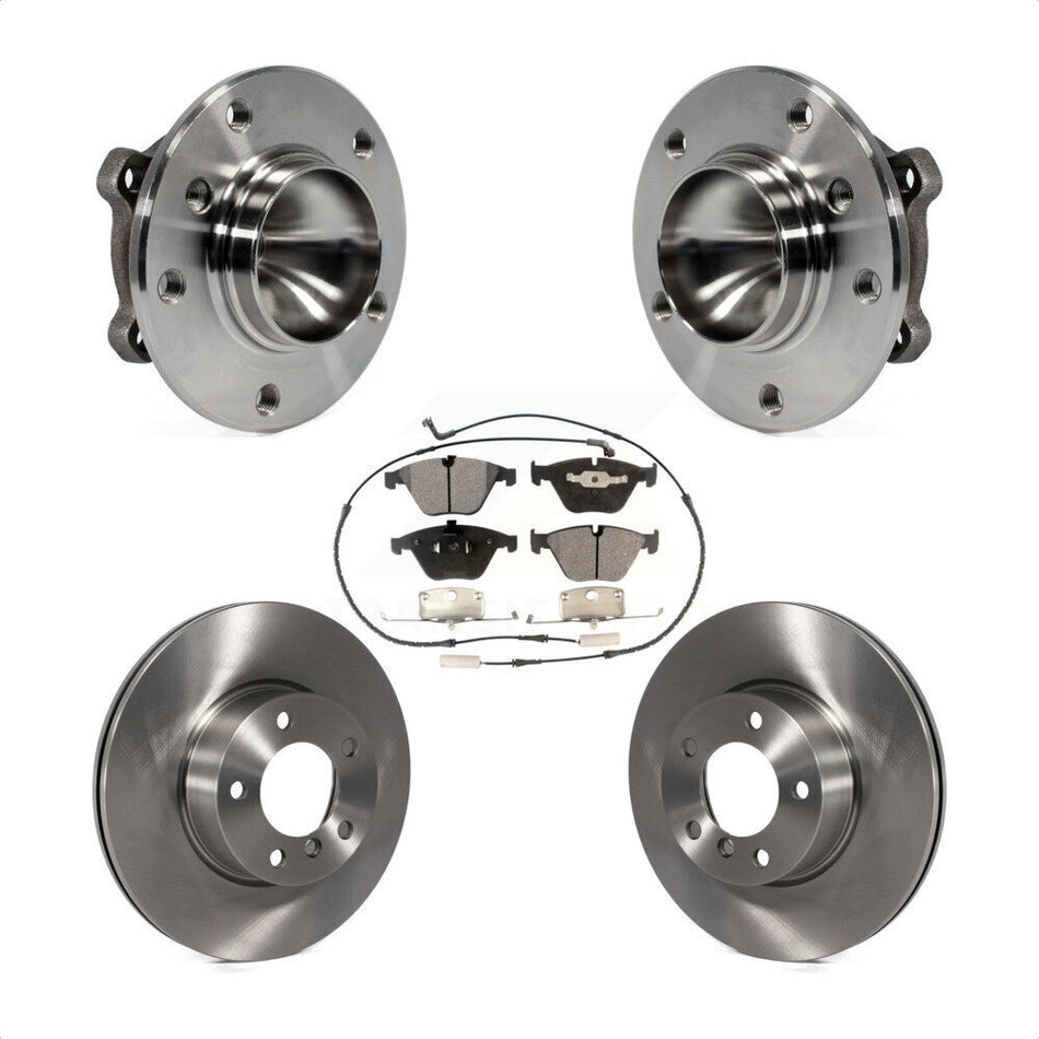 Front Hub Bearing Assembly With Disc Brake Rotors And Ceramic Pads Kit For BMW 328i X1 323i KBB-100568