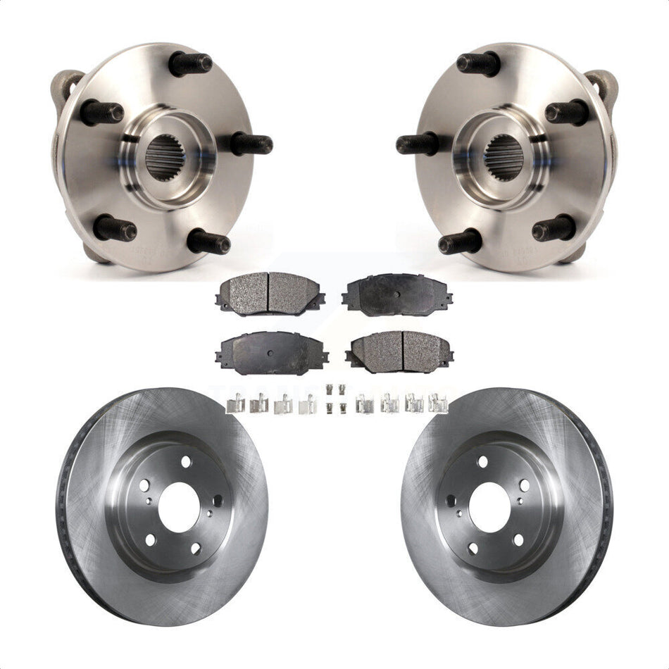 Front Hub Bearing Assembly With Disc Brake Rotors And Ceramic Pads Kit For Toyota RAV4 Scion tC Corolla iM KBB-100573