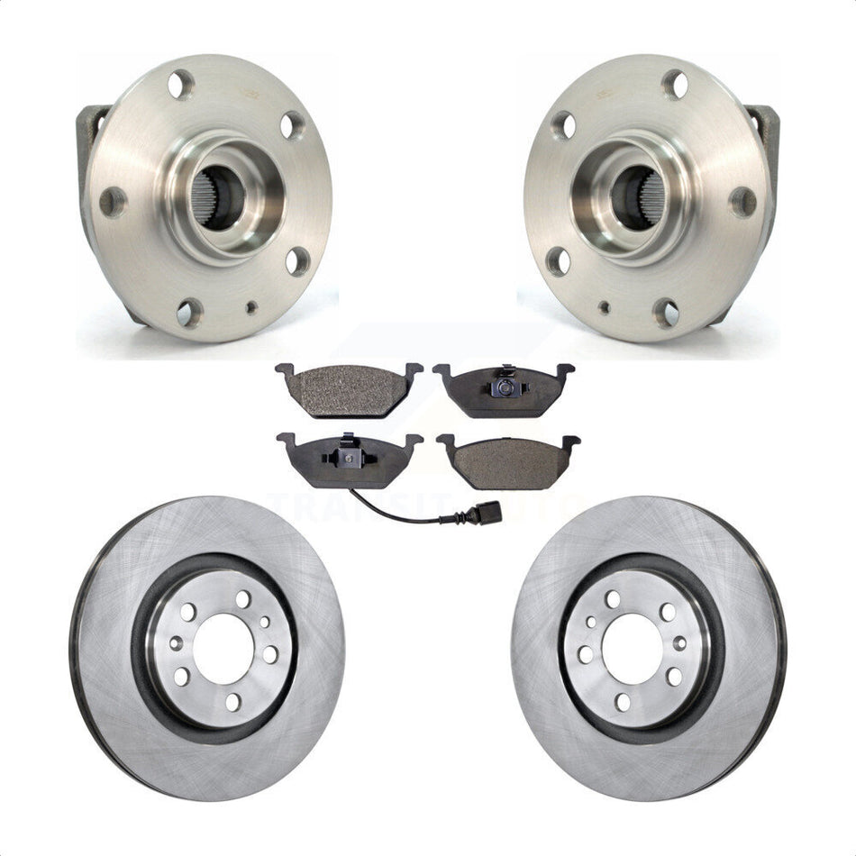 Front Hub Bearing Assembly With Disc Brake Rotors And Ceramic Pads Kit For Volkswagen Golf City KBB-100578
