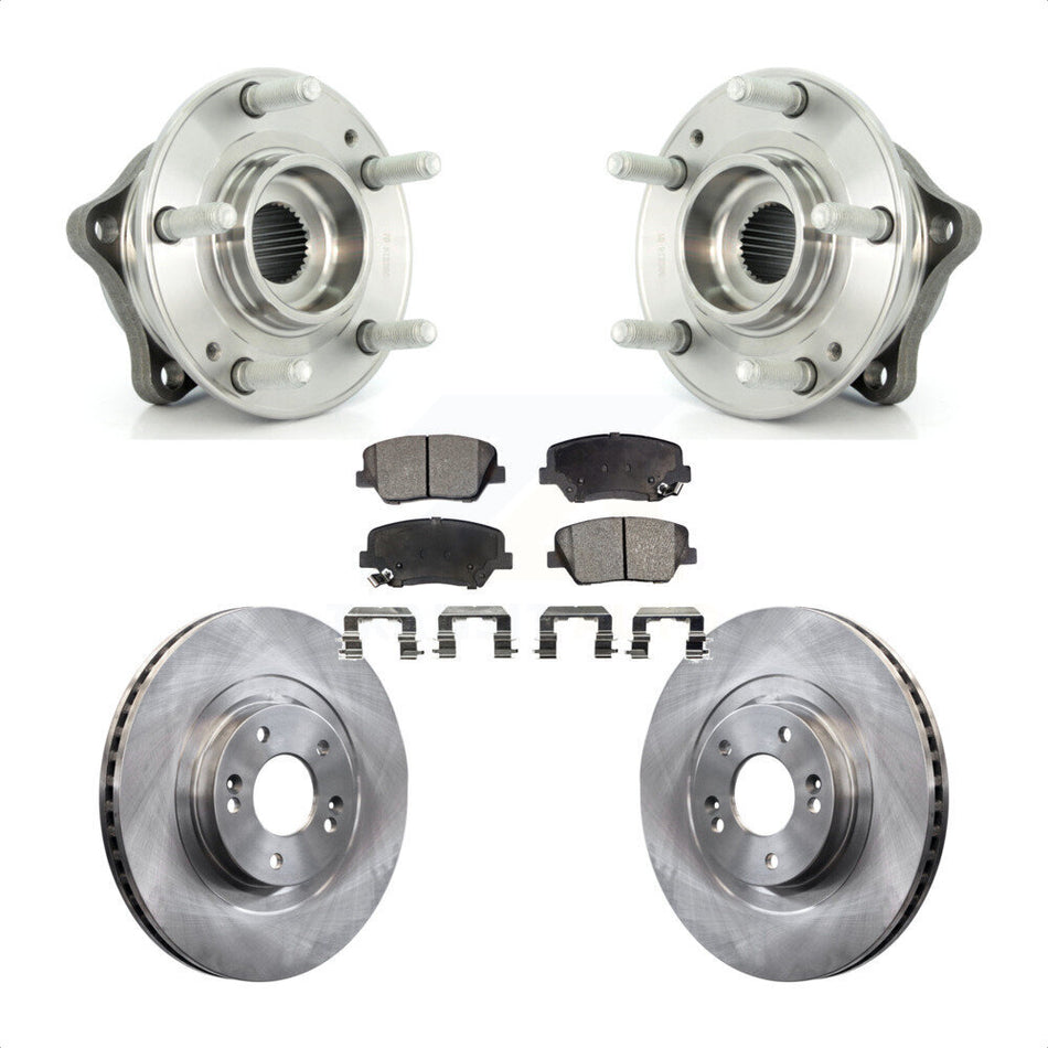 Front Hub Bearing Assembly With Disc Brake Rotors And Ceramic Pads Kit For Kia Sorento Hyundai Santa Fe Sport KBB-100594