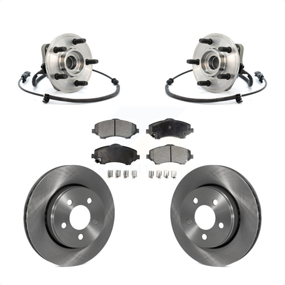 Front Hub Bearing Assembly With Disc Brake Rotors And Ceramic Pads Kit For Jeep Liberty Dodge Nitro KBB-100600