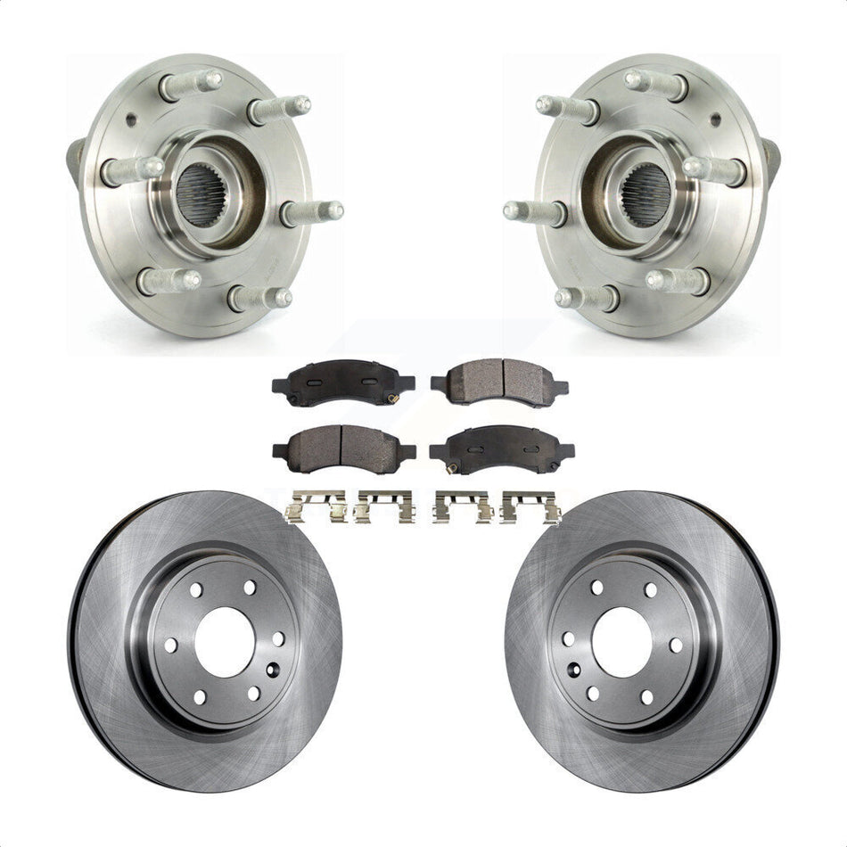 Front Hub Bearing Assembly With Disc Brake Rotors And Ceramic Pads Kit For Chevrolet Traverse GMC Acadia Buick Enclave Saturn Outlook Limited KBB-100615