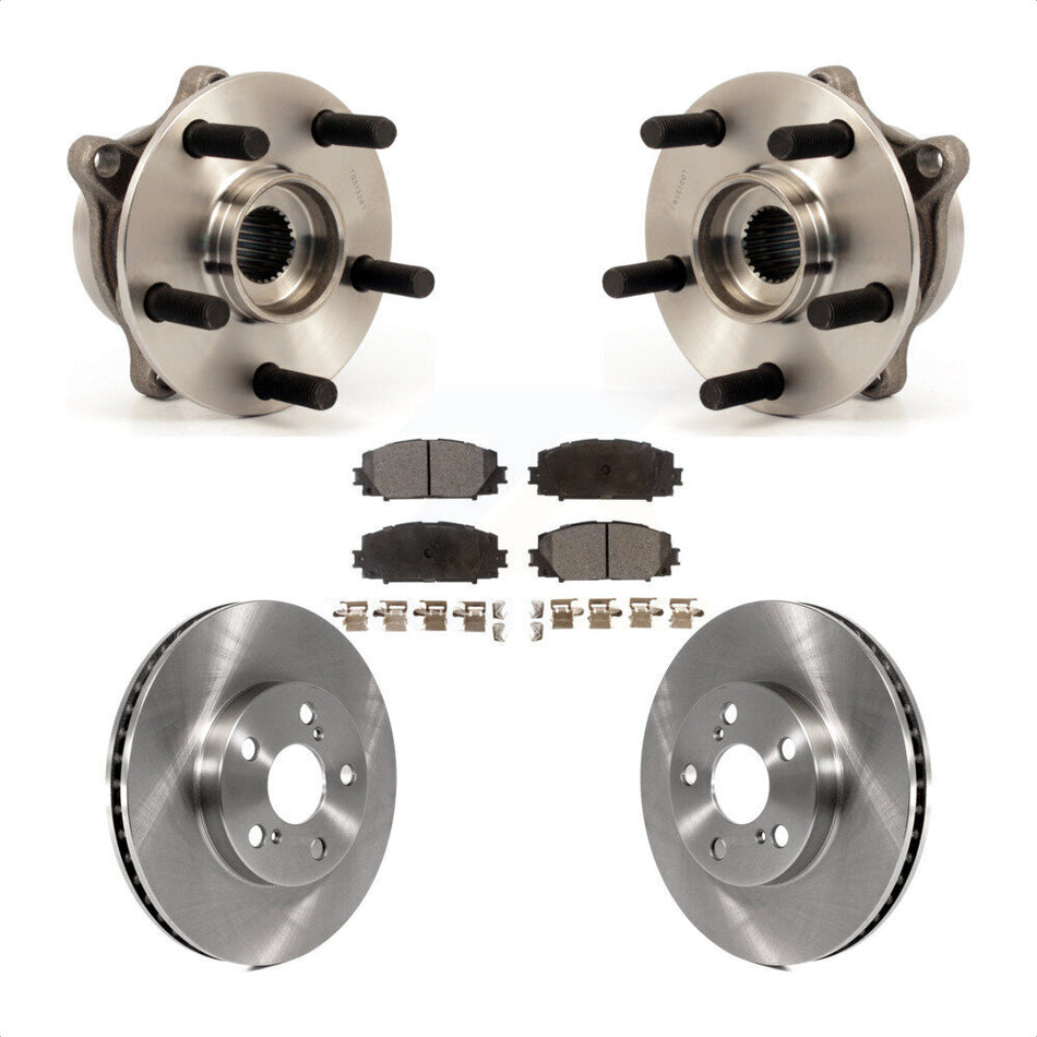 Front Hub Bearing Assembly With Disc Brake Rotors And Ceramic Pads Kit For Toyota Prius Lexus CT200h Plug-In KBB-100634