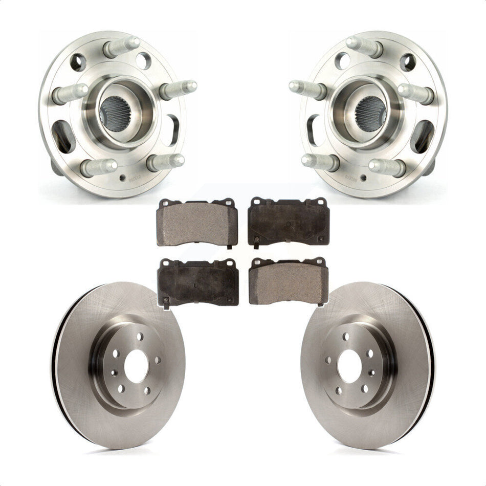 Front Hub Bearing Assembly With Disc Brake Rotors And Ceramic Pads Kit For Cadillac XTS Buick Regal KBB-100636