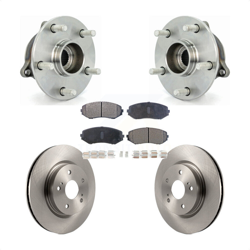 Front Hub Bearing Assembly With Disc Brake Rotors And Ceramic Pads Kit For 2006-2013 Suzuki Grand Vitara KBB-100645