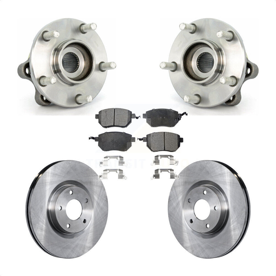 Front Hub Bearing Assembly With Disc Brake Rotors And Ceramic Pads Kit For 2003-2004 Nissan Murano KBB-100678