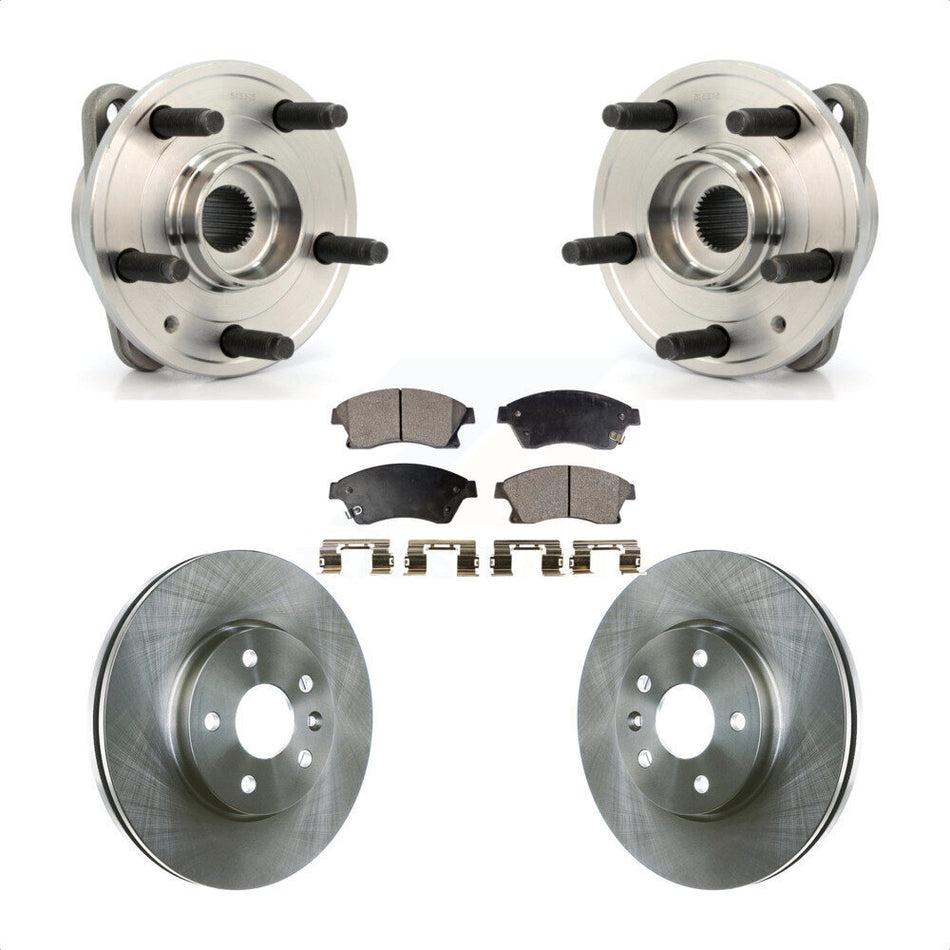 Front Hub Bearing Assembly With Disc Brake Rotors And Ceramic Pads Kit For Chevrolet Cruze Limited KBB-100680