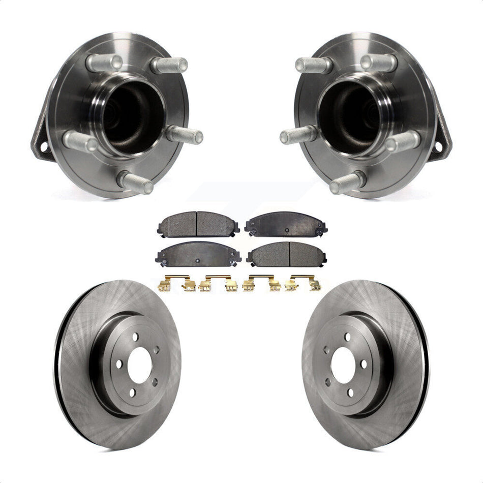 Front Hub Bearing Assembly With Disc Brake Rotors And Ceramic Pads Kit For Dodge Charger Challenger Chrysler 300 KBB-100692