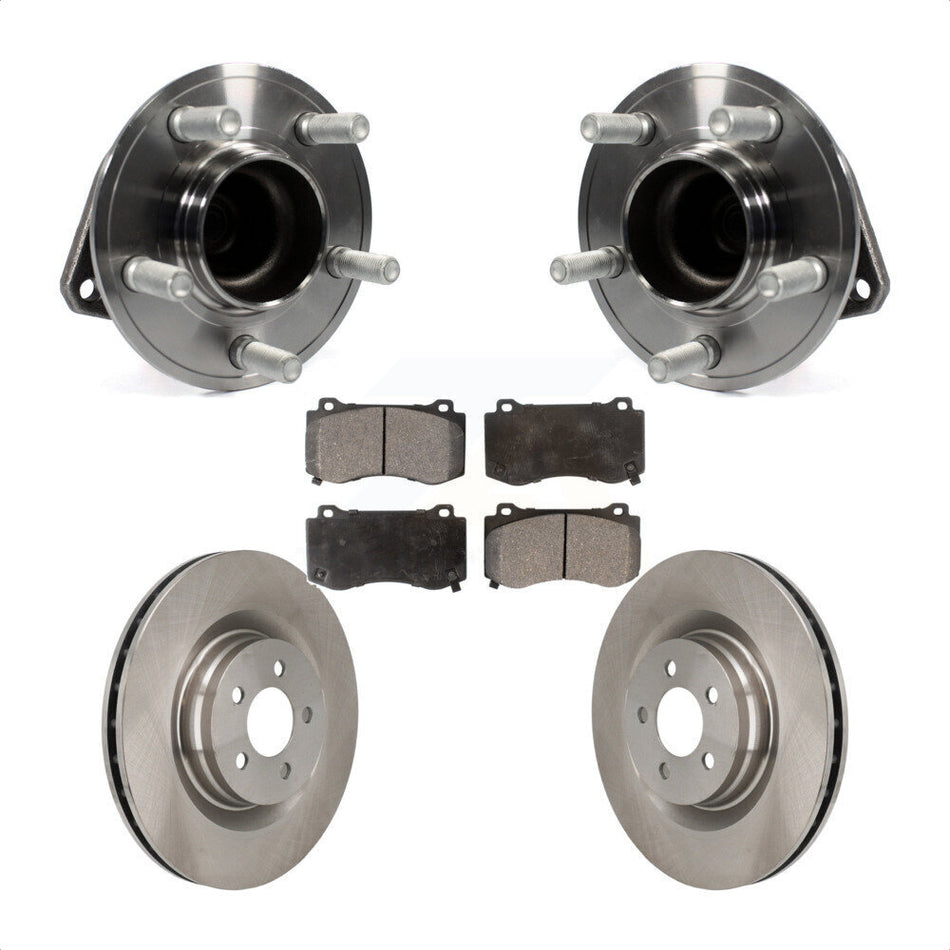 Front Hub Bearing Assembly With Disc Brake Rotors And Ceramic Pads Kit For Dodge Charger Challenger Chrysler 300 KBB-100693