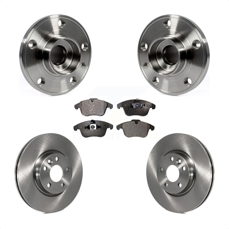 Front Hub Bearing Assembly With Disc Brake Rotors And Ceramic Pads Kit For Volvo S60 XC70 S80 V60 V70 300mm Diameter Rotor KBB-100699